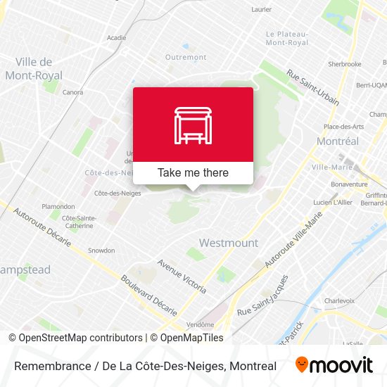 Remembrance / De La Côte-Des-Neiges map