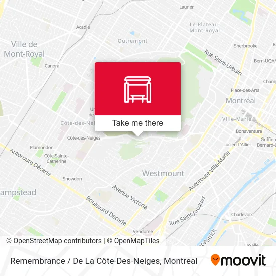 Remembrance / De La Côte-Des-Neiges map