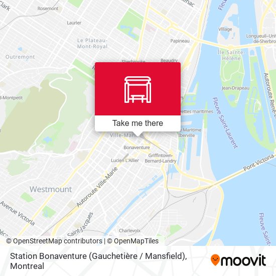 Station Bonaventure (Gauchetière / Mansfield) map