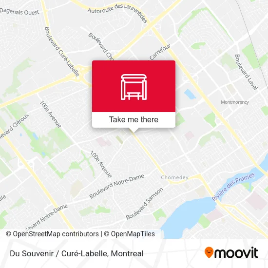 Du Souvenir / Curé-Labelle map