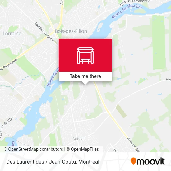 Des Laurentides / Jean-Coutu map
