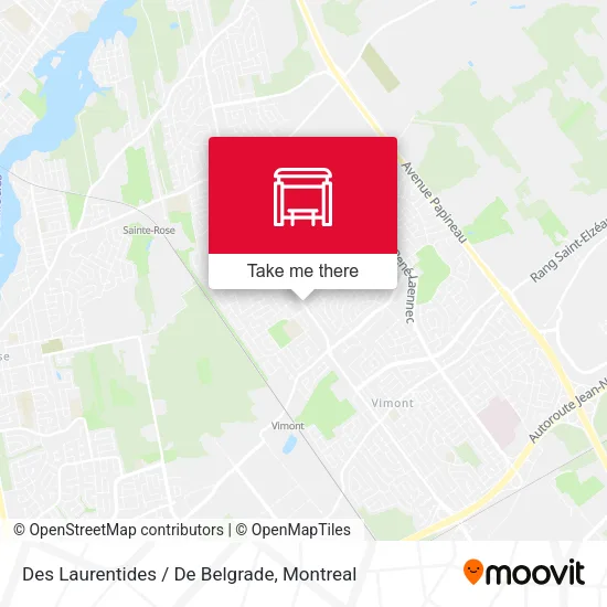 Des Laurentides / De Belgrade map