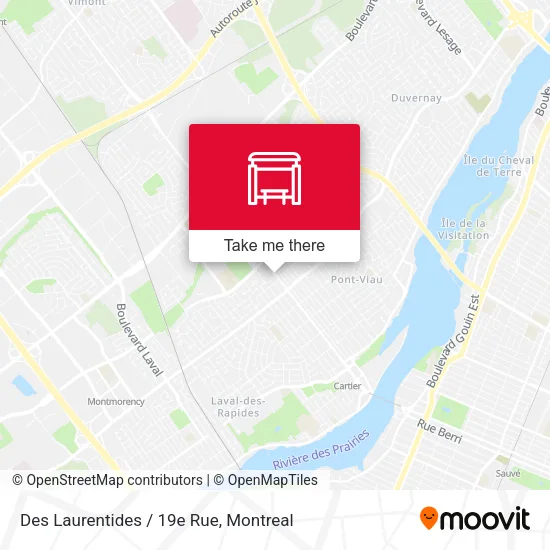 Des Laurentides / 19e Rue map