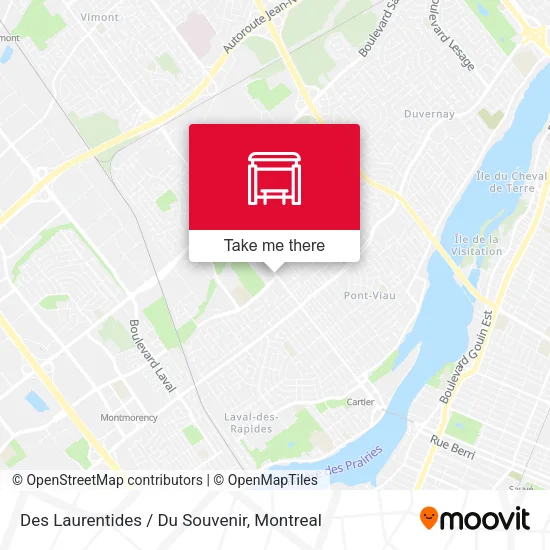 Des Laurentides / Du Souvenir map