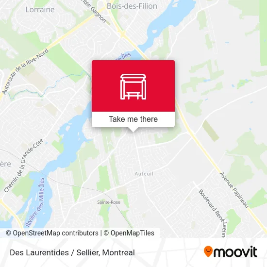 Des Laurentides / Sellier map