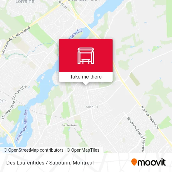 Des Laurentides / Sabourin map