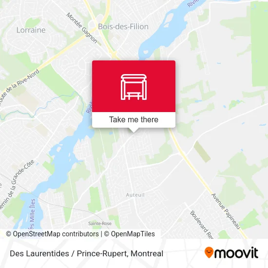 Des Laurentides / Prince-Rupert map