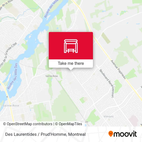 Des Laurentides / Prud'Homme map