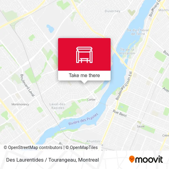 Des Laurentides / Tourangeau map
