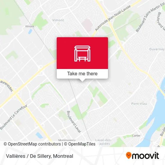Vallières / De Sillery map