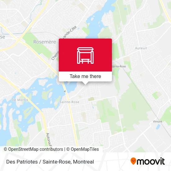 Des Patriotes / Sainte-Rose map