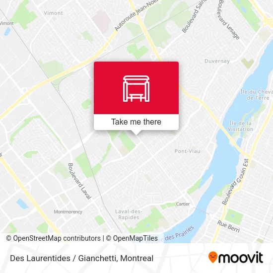 Des Laurentides / Gianchetti map