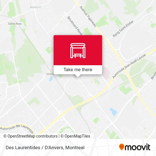 Des Laurentides / D'Anvers map
