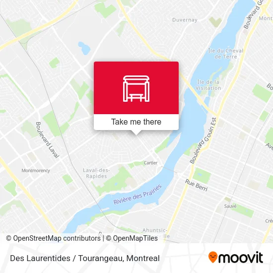 Des Laurentides / Tourangeau map