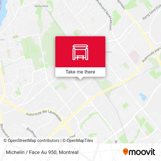 Michelin / Face Au 950 map