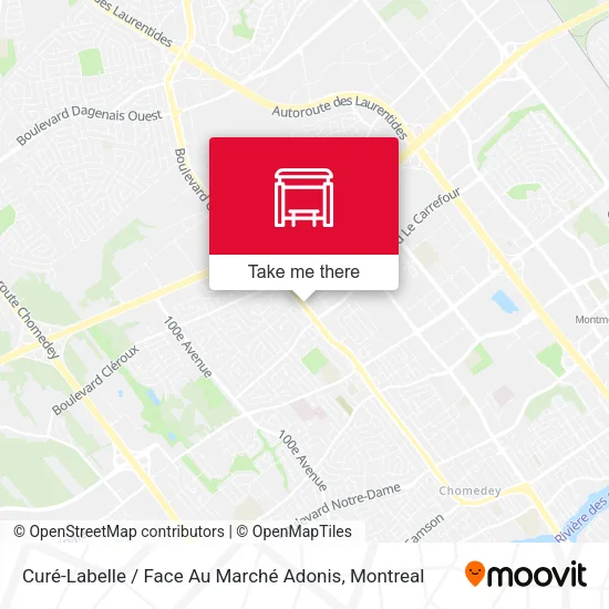 Curé-Labelle / Face Au Marché Adonis map