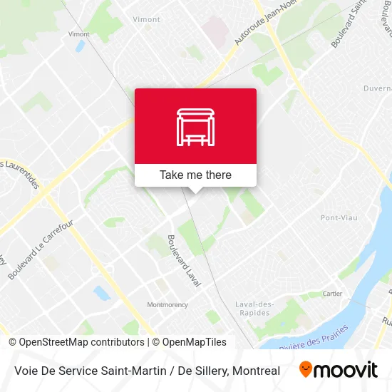 Voie De Service Saint-Martin / De Sillery map