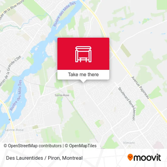 Des Laurentides / Piron map