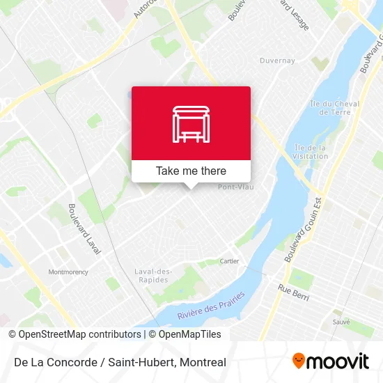 De La Concorde / Saint-Hubert map