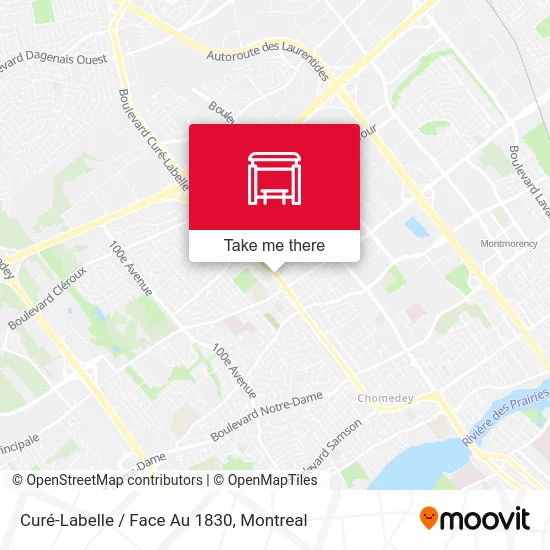 Curé-Labelle / Face Au 1830 map