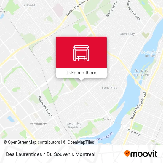Des Laurentides / Du Souvenir map
