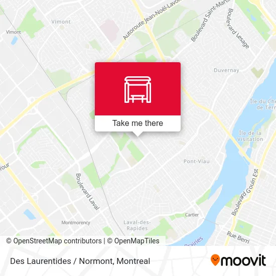 Des Laurentides / Normont map