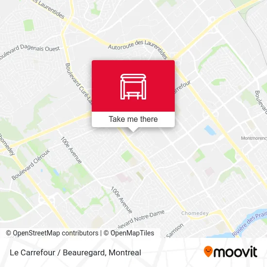 Le Carrefour / Beauregard map