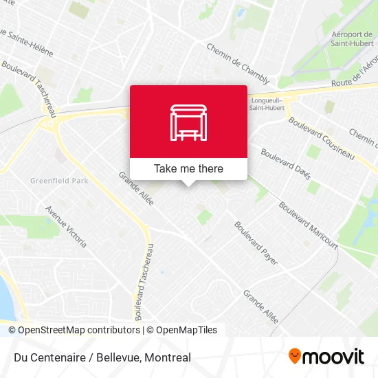 Du Centenaire / Bellevue map