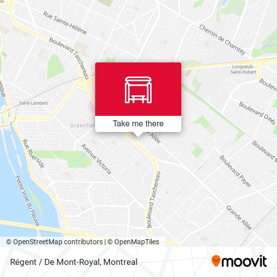 Régent / De Mont-Royal map
