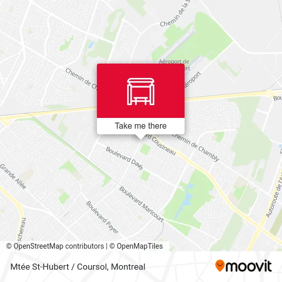 Mtée St-Hubert / Coursol map