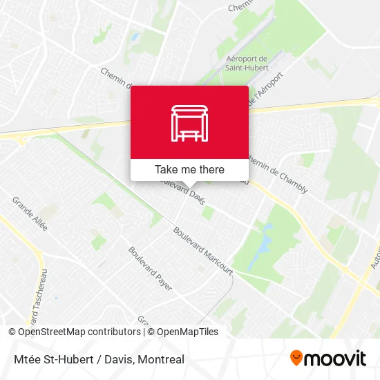 Mtée St-Hubert / Davis map