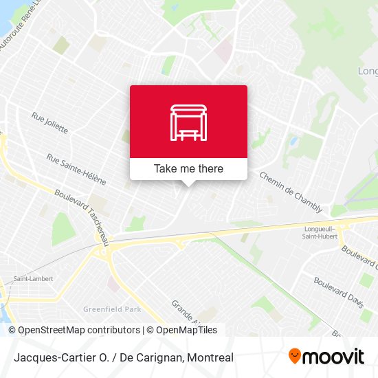 Jacques-Cartier O. / De Carignan map