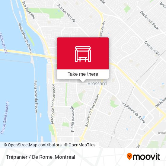 Trépanier / De Rome map