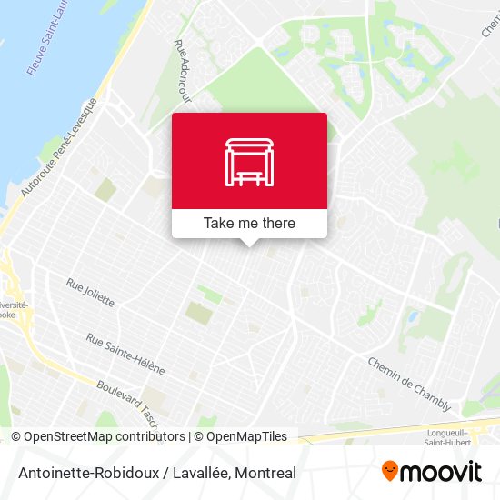 Antoinette-Robidoux / Lavallée map