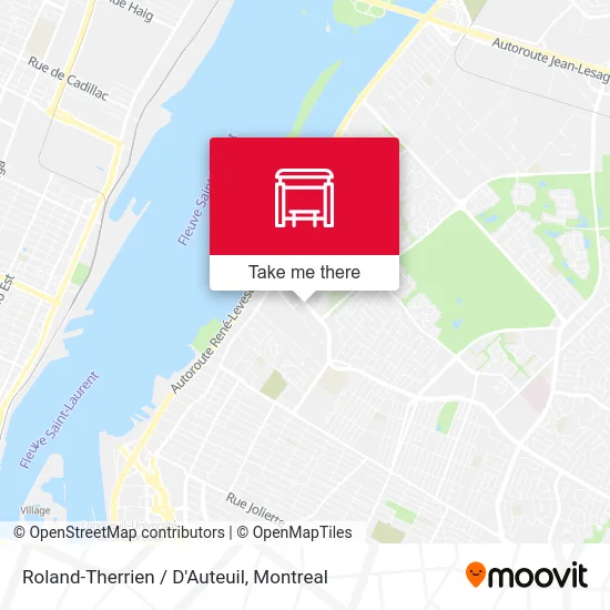 Roland-Therrien / D'Auteuil map