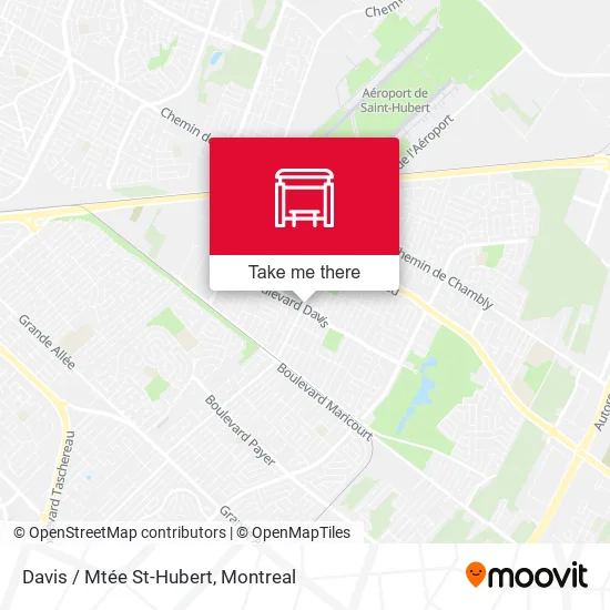 Davis / Mtée St-Hubert map