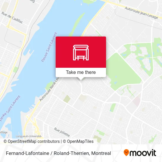 Fernand-Lafontaine / Roland-Therrien map