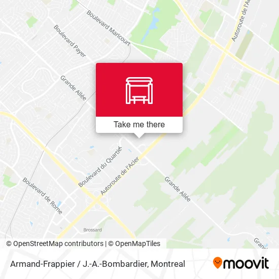 Armand-Frappier / J.-A.-Bombardier map