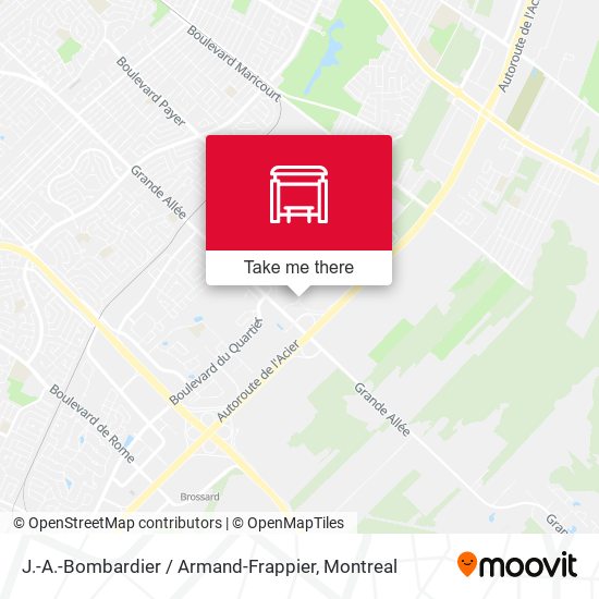 J.-A.-Bombardier / Armand-Frappier map