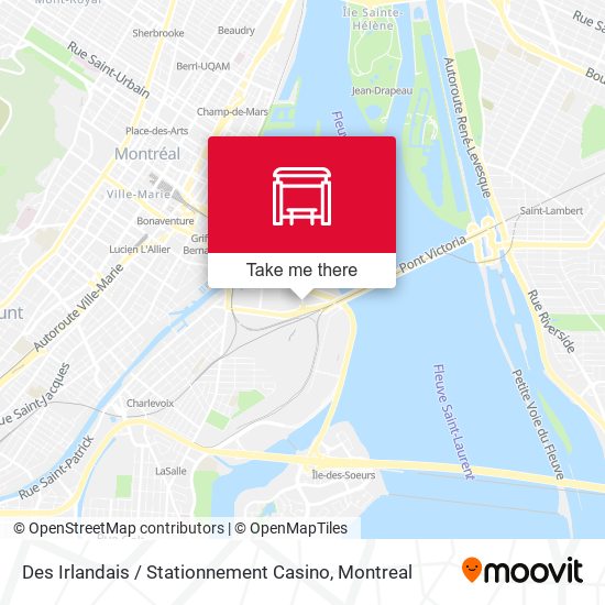 Des Irlandais / Stationnement Casino map
