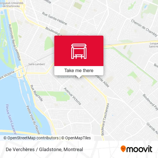 De Verchères / Gladstone map
