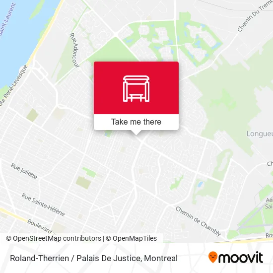 Roland-Therrien / Palais De Justice map