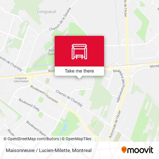 Maisonneuve / Lucien-Milette map