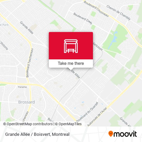 Grande Allée / Boisvert map