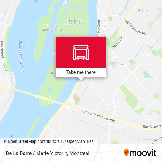 De La Barre / Marie-Victorin map