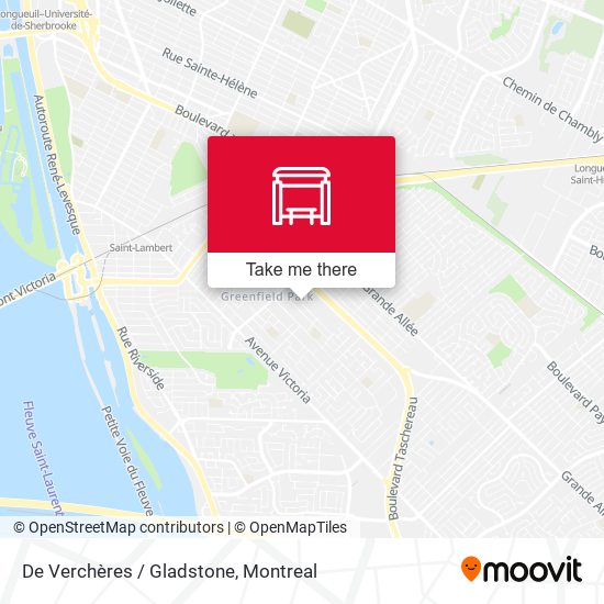 De Verchères / Gladstone map