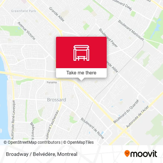 Broadway / Belvédère map