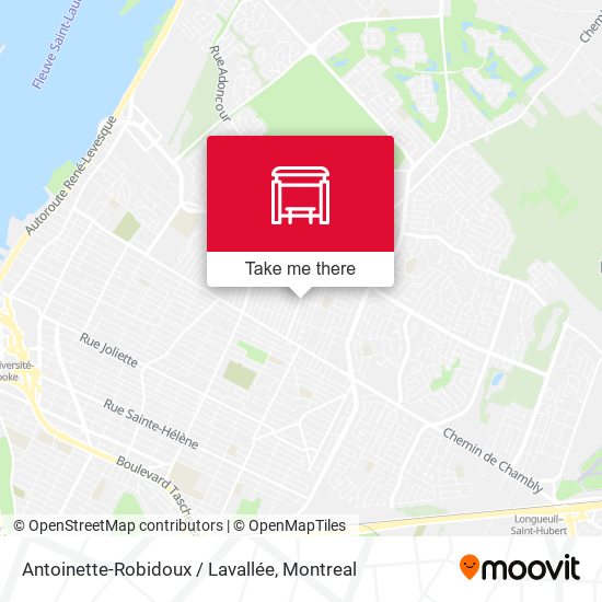 Antoinette-Robidoux / Lavallée map