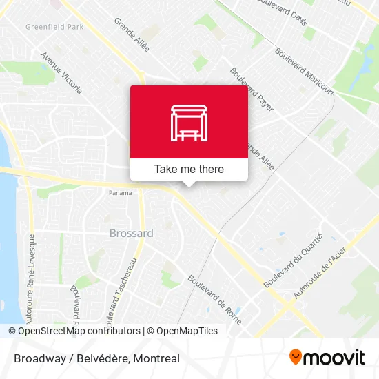 Broadway / Belvédère map