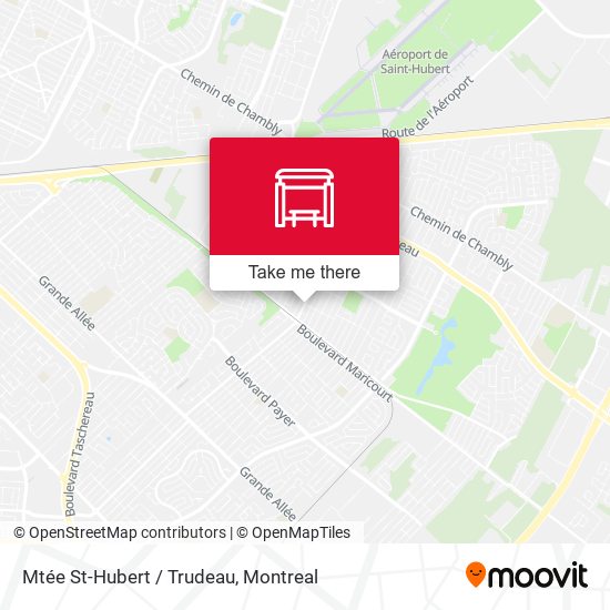 Mtée St-Hubert / Trudeau map